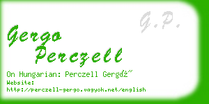 gergo perczell business card